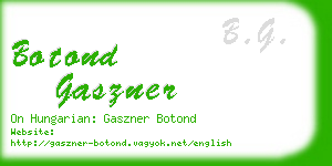 botond gaszner business card